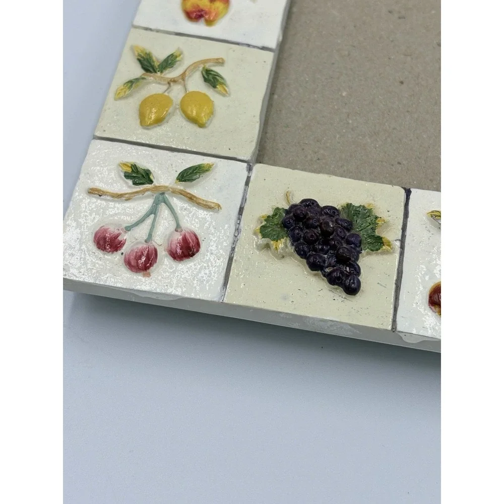 Vintage Fruit Floral Bee Tile Art 6x7 Picture‎ Frame 3x5 Picture No Glass Rd